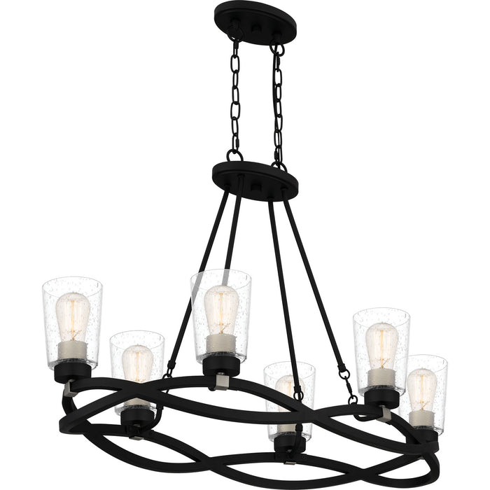 Quoizel OLK632EK Overlook Six Light Island Chandelier, Earth Black Alternate Image 3.jpg