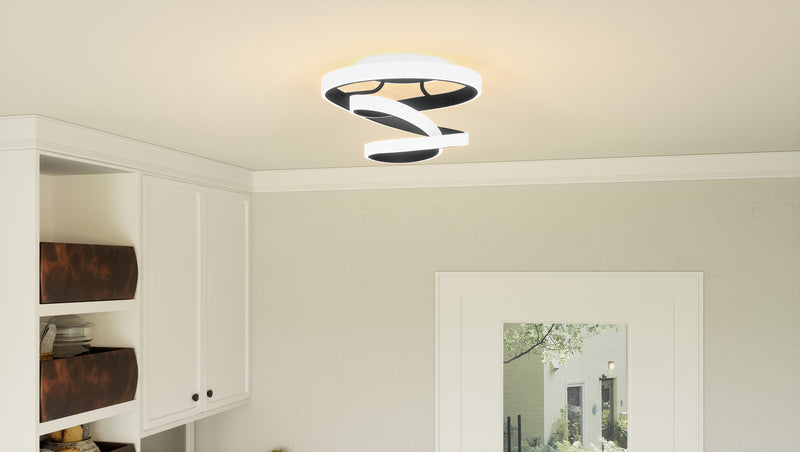 Quoizel PCAVI1713MBK Aviva LED Semi Flush Mount, Matte Black Alternate Image 6.jpg