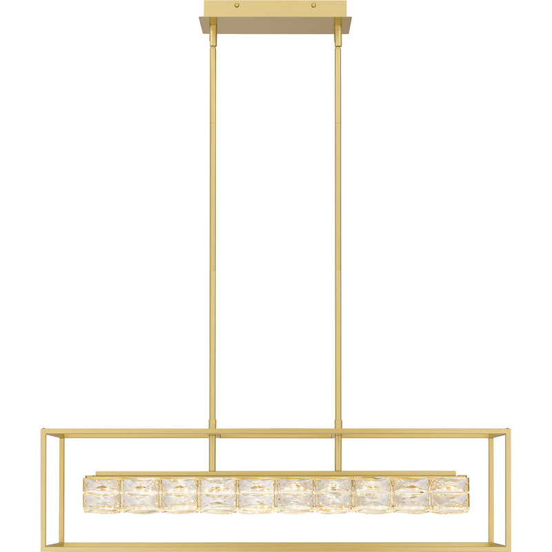 Quoizel PCDZ136SGD Dazzle LED Linear Chandelier, Soft Gold Alternate Image 2.jpg