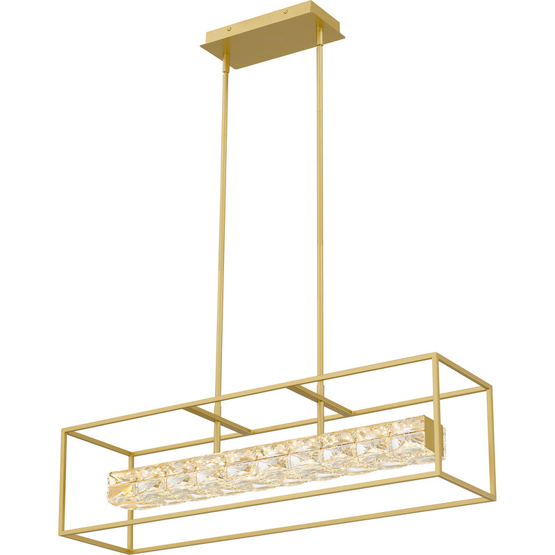 Quoizel PCDZ136SGD Dazzle LED Linear Chandelier, Soft Gold Alternate Image 3.jpg