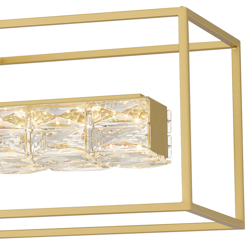Quoizel PCDZ136SGD Dazzle LED Linear Chandelier, Soft Gold Alternate Image 4.jpg