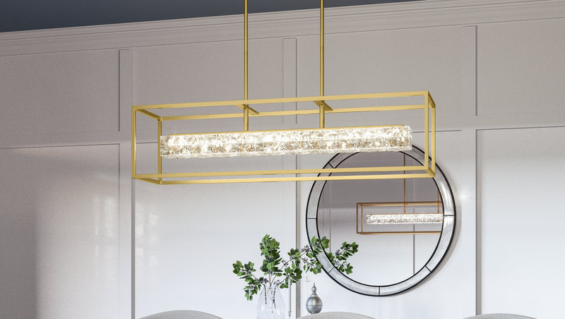 Quoizel PCDZ136SGD Dazzle LED Linear Chandelier, Soft Gold Alternate Image 8.jpg