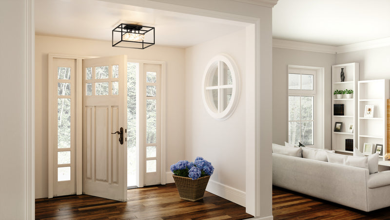 Quoizel PCDZ1716MBK Dazzle LED Semi Flush Mount, Matte Black Alternate Image.jpg