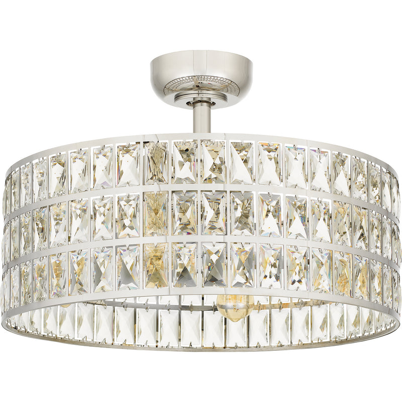 Quoizel QFA4046PK Quoizel Fandelier Four Light Fandelier, Polished Nickel Alternate Image.jpg