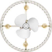 Quoizel QFA4046PK Quoizel Fandelier Four Light Fandelier, Polished Nickel Alternate Image 4.jpg