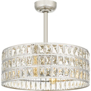 Quoizel QFA4046PK Quoizel Fandelier Four Light Fandelier, Polished Nickel Alternate Image.jpg