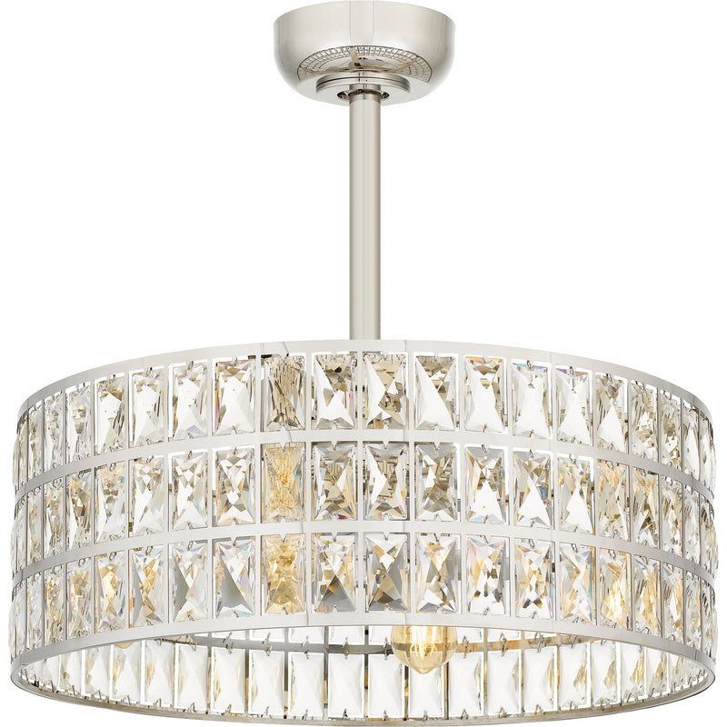Quoizel QFA4046PK Quoizel Fandelier Four Light Fandelier, Polished Nickel Alternate Image.jpg