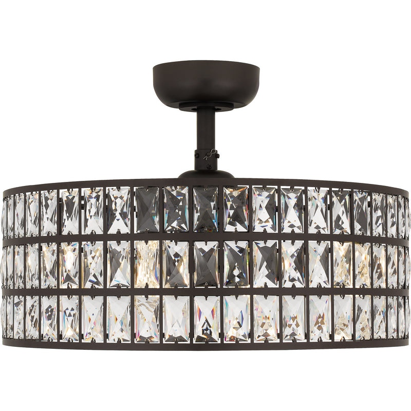 Quoizel QFA4046WT Quoizel Fandelier Four Light Fandelier, Western Bronze Alternate Image 2.jpg
