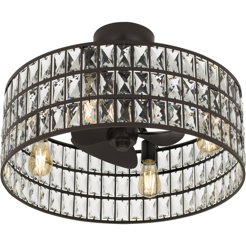 Quoizel QFA4046WT Quoizel Fandelier Four Light Fandelier, Western Bronze Alternate Image 3.jpg