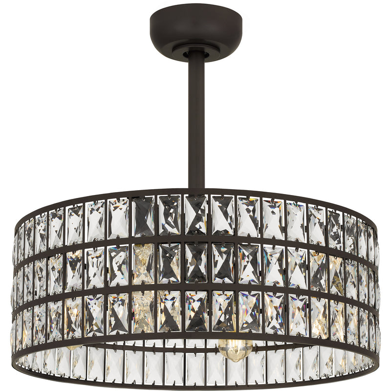 Quoizel QFA4046WT Quoizel Fandelier Four Light Fandelier, Western Bronze Alternate Image.jpg