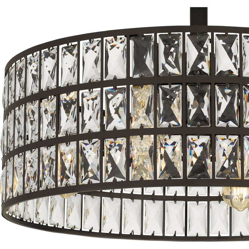 Quoizel QFA4046WT Quoizel Fandelier Four Light Fandelier, Western Bronze Alternate Image 6.jpg