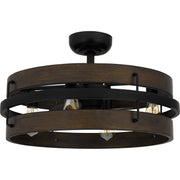 Quoizel QFA5615MBK Quoizel Fandelier Four Light Fandelier, Matte Black Alternate Image.jpg