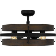 Quoizel QFA5615MBK Quoizel Fandelier Four Light Fandelier, Matte Black Alternate Image 2.jpg