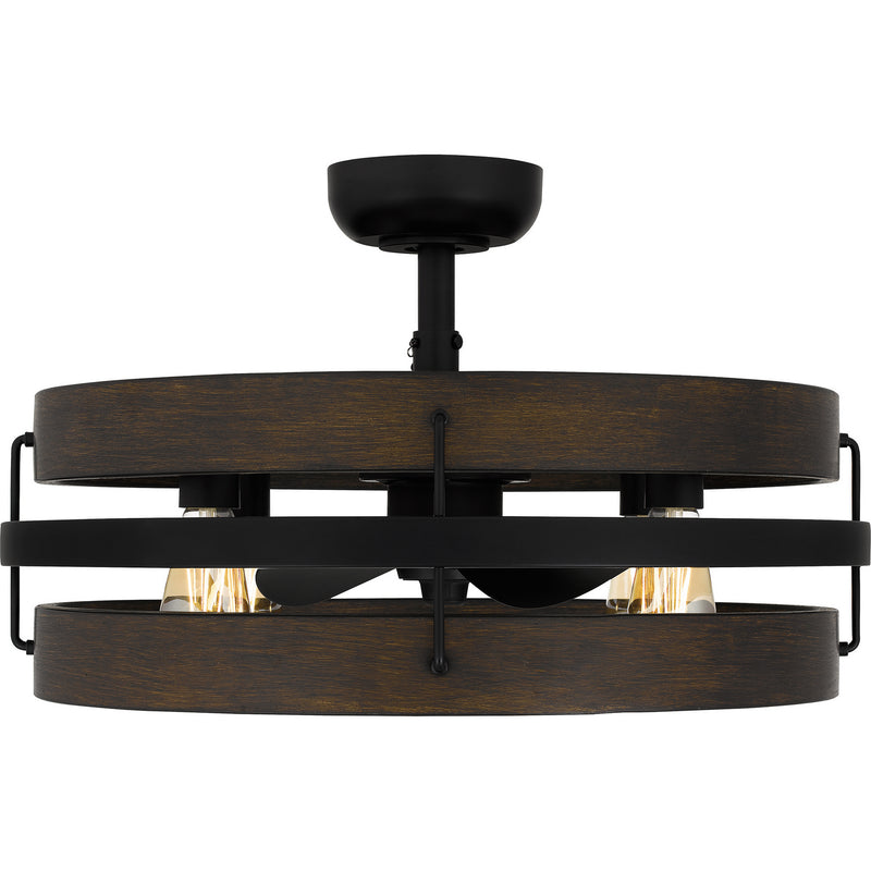Quoizel QFA5615MBK Quoizel Fandelier Four Light Fandelier, Matte Black Alternate Image 2.jpg