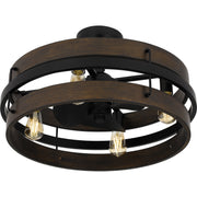 Quoizel QFA5615MBK Quoizel Fandelier Four Light Fandelier, Matte Black Alternate Image 3.jpg
