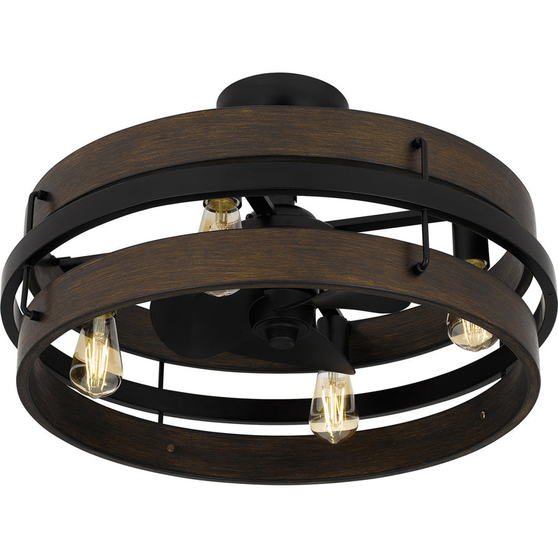 Quoizel QFA5615MBK Quoizel Fandelier Four Light Fandelier, Matte Black Alternate Image 3.jpg
