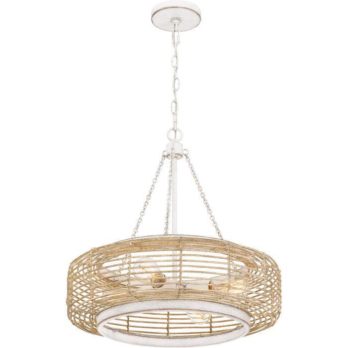 Quoizel QP5573AWH Quoizel Pendant Four Light Pendant, Antique White Alternate Image 3.jpg