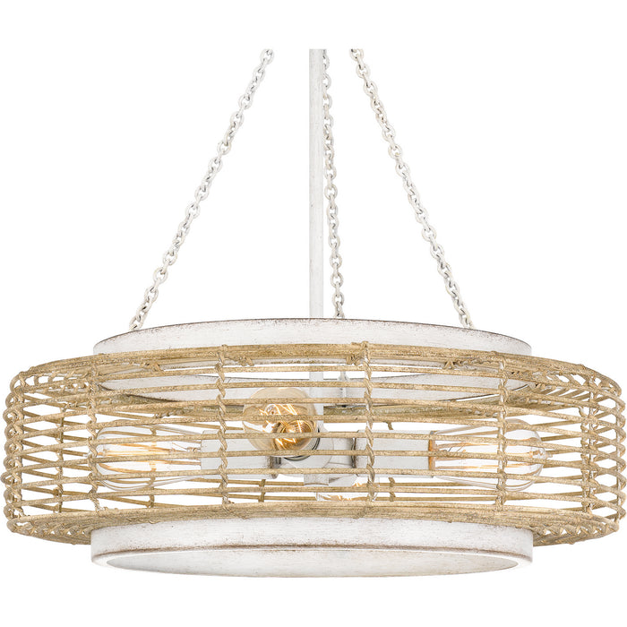 Quoizel QP5573AWH Quoizel Pendant Four Light Pendant, Antique White Alternate Image 4.jpg