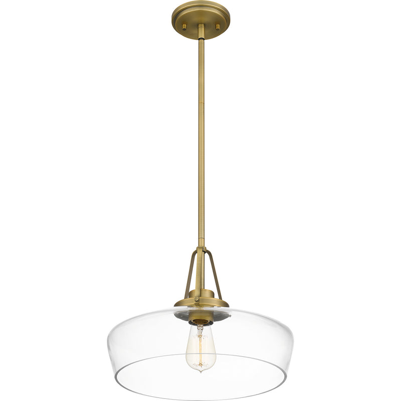 Quoizel QP5584AB Haven One Light Pendant, Aged Brass Alternate Image 3.jpg