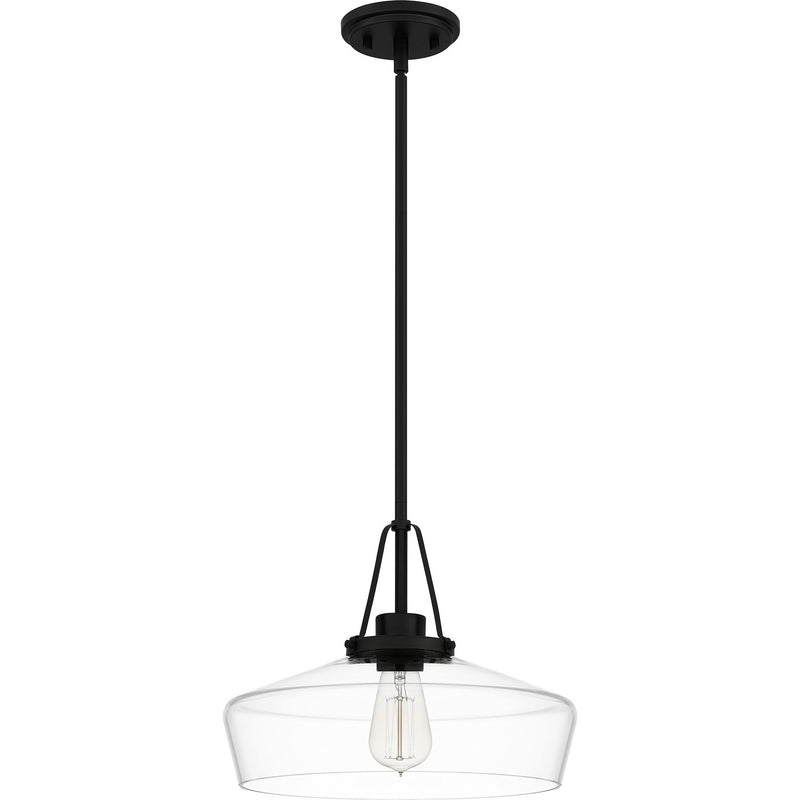 Quoizel QP5584MBK Haven One Light Pendant, Matte Black Alternate Image.jpg