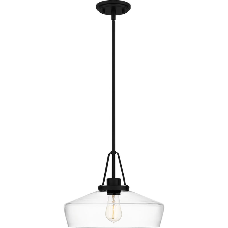 Quoizel QP5584MBK Haven One Light Pendant, Matte Black Alternate Image 2.jpg