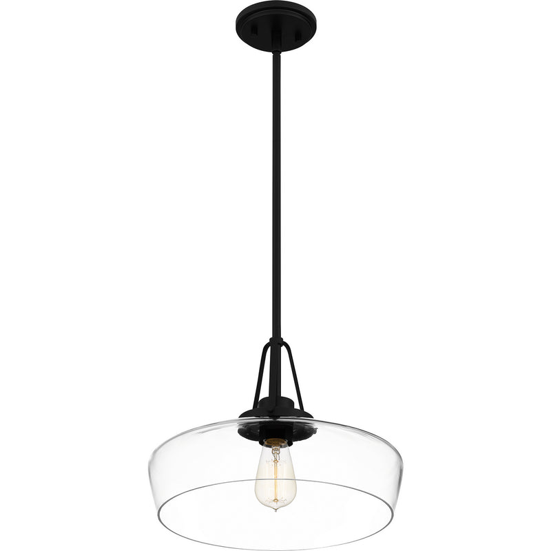 Quoizel QP5584MBK Haven One Light Pendant, Matte Black Alternate Image 3.jpg