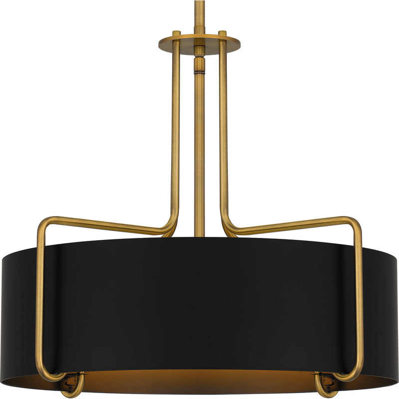 Quoizel QP5596AB Quoizel Pendant Four Light Pendant, Aged Brass Alternate Image 4.jpg