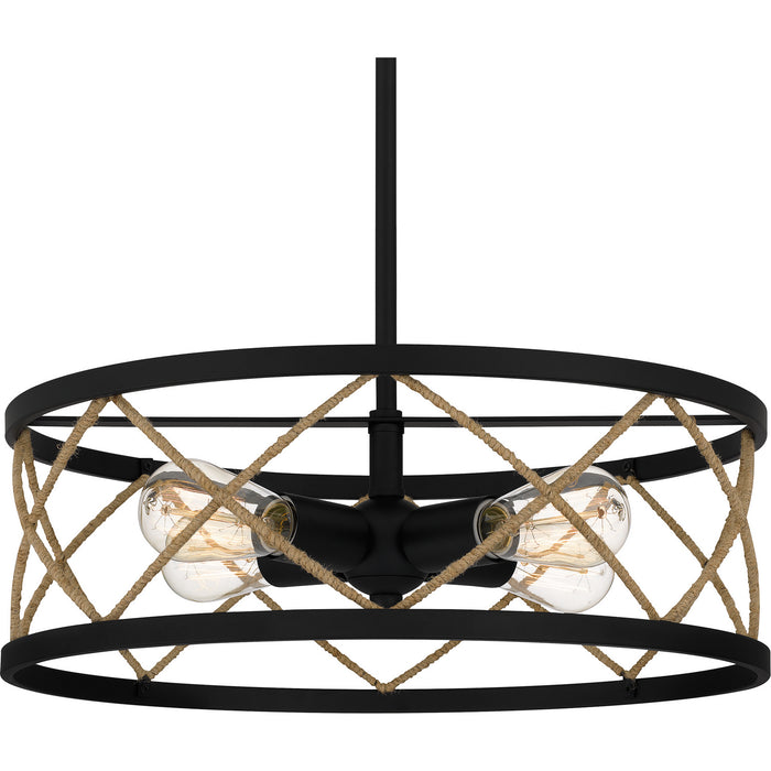 Quoizel QP5632MBK Quoizel Pendant Four Light Pendant, Matte Black Alternate Image 4.jpg