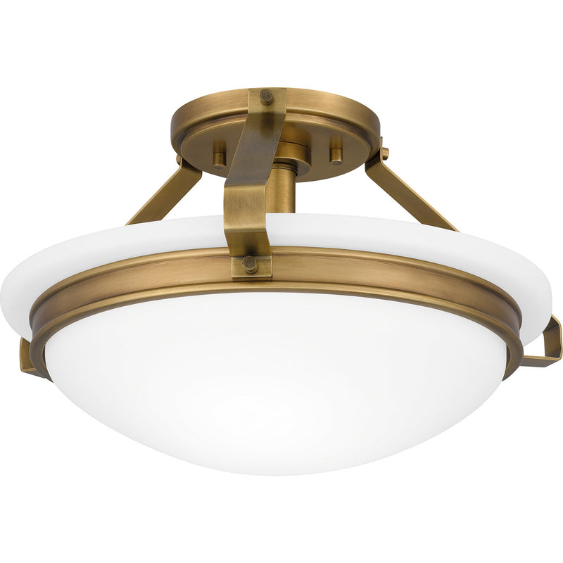 Quoizel QSF5581WS Quoizel Semi-Flush Mount Two Light Semi Flush Mount, Weathered Brass Alternate Image 3.jpg