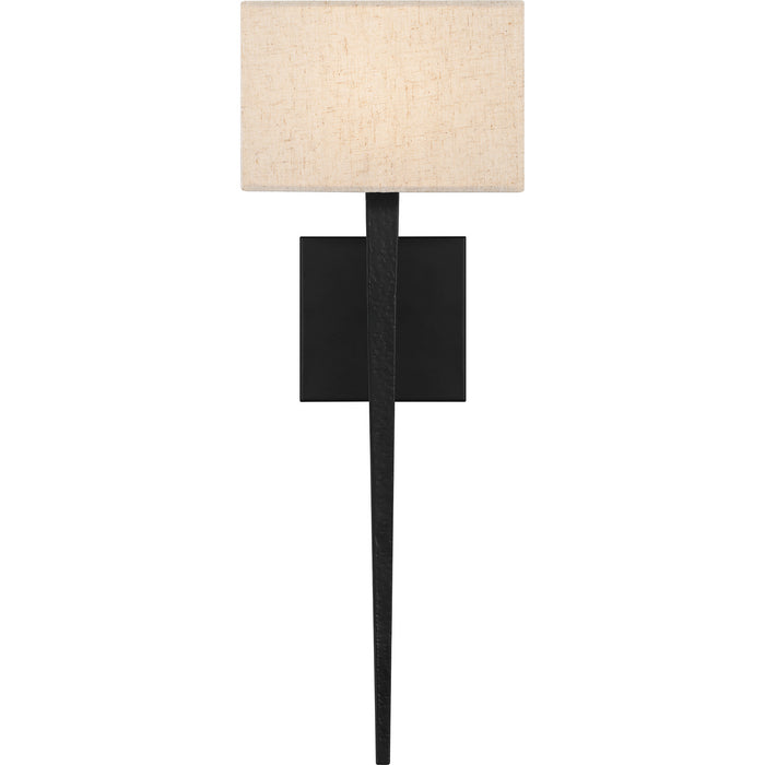 Quoizel QW16127MBK Quoizel Wood One Light Wall Sconce, Matte Black Alternate Image 2.jpg