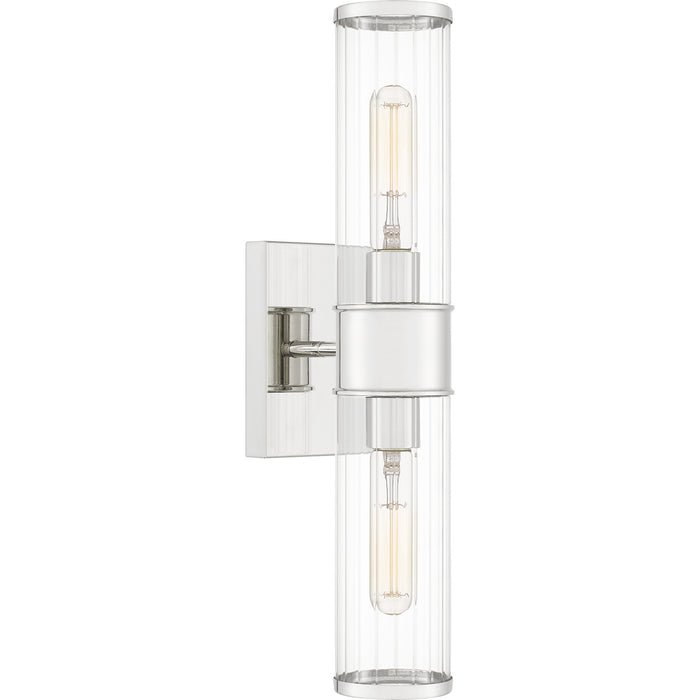 Quoizel QW16128PK Quoizel Wood Two Light Wall Sconce, Polished Nickel Alternate Image 2.jpg