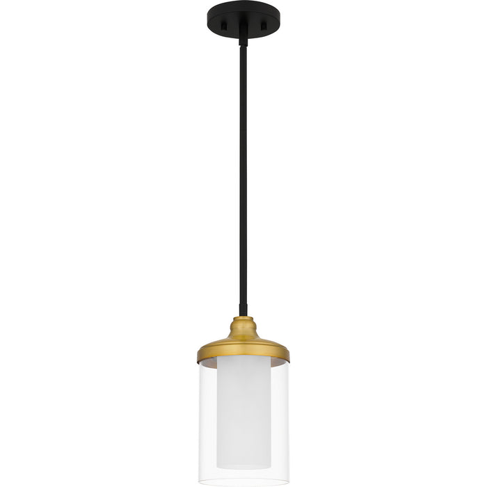Quoizel ROW1506MBK Rowland One Light Mini Pendant, Matte Black Alternate Image.jpg