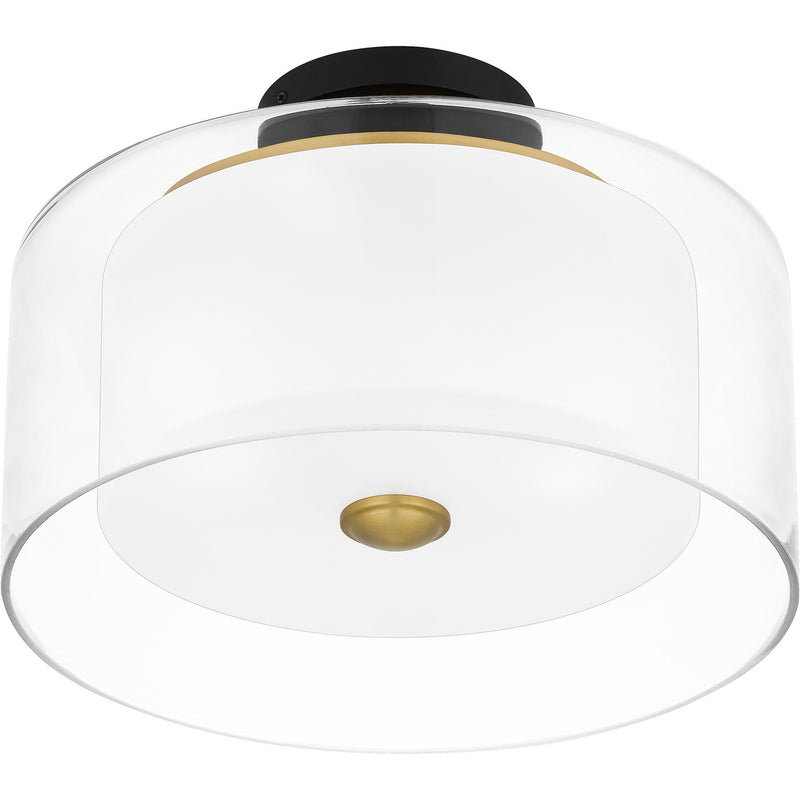 Quoizel ROW1714MBK Rowland Two Light Semi Flush Mount, Matte Black Alternate Image 3.jpg