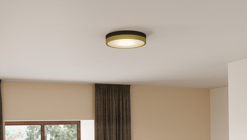 Quoizel WLN1611MBKG Weldin LED Flush Mount, Matte Black Gold Alternate Image 6.jpg