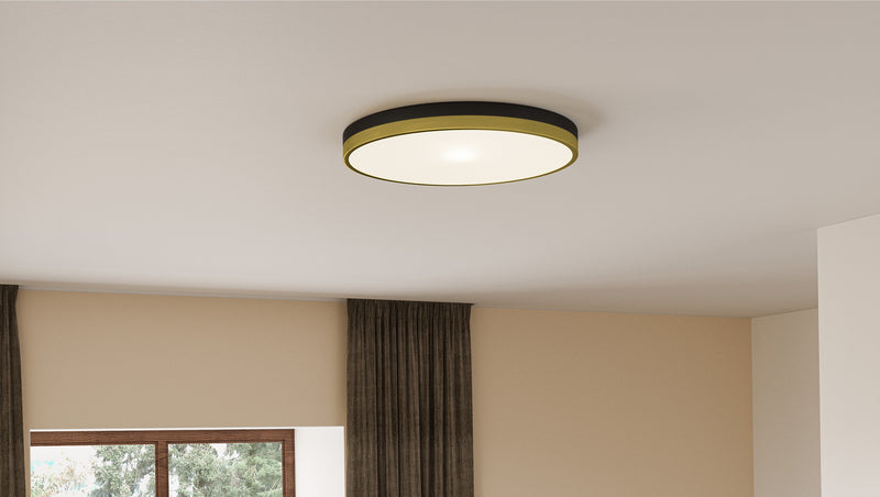Quoizel WLN1620MBKG Weldin LED Flush Mount, Matte Black Gold Alternate Image 6.jpg