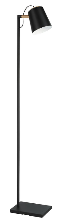 Eglo USA 43614A Lacey One Light Floor Lamp Structured Black, Natural Wood Alternate Image.jpg
