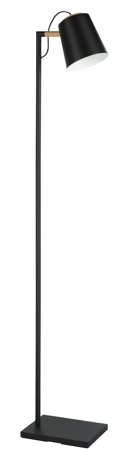 Eglo USA 43614A Lacey One Light Floor Lamp Structured Black, Natural Wood Alternate Image.jpg