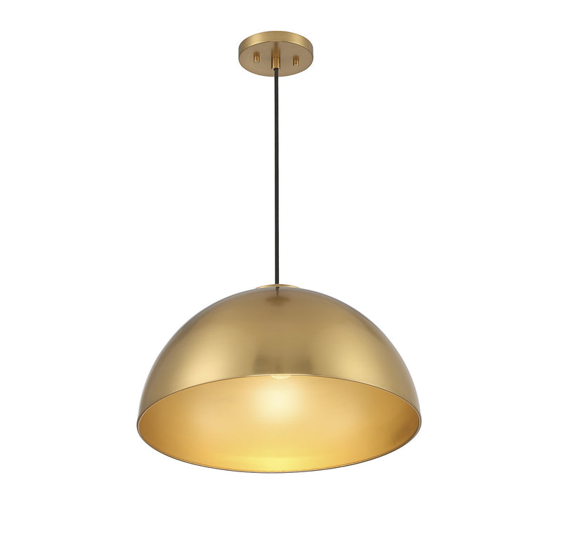 Shoppers Lighting SH7024NB Heidi One Light Pendant, Natural Brass Alternate Image 3.jpg