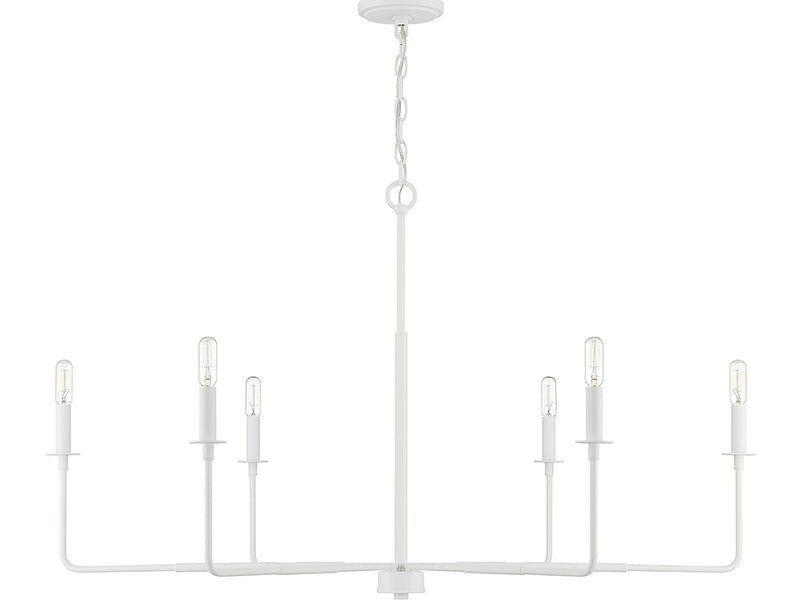 Savoy House 1-2221-6-83 Six Light Chandelier, Bisque White (2)