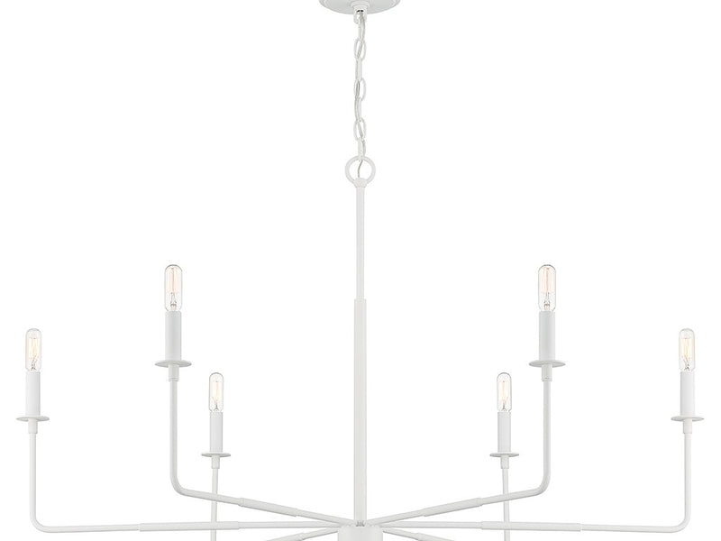 Savoy House 1-2221-6-83 Six Light Chandelier, Bisque White (3)