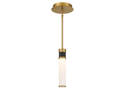 Savoy House 7-1643-1-143 LED Mini Pendant, Matte Black w/Warm Brass (3)