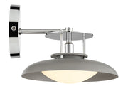 Savoy House 9-1686-1-175 One Light Wall Sconce, Gray with Polished Nickel (5)