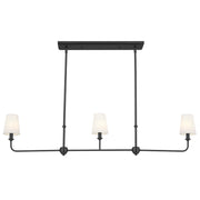 Kichler 52519BK Three Light Linear Chandelier, Black (2)