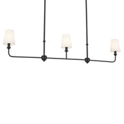 Kichler 52519BK Three Light Linear Chandelier, Black (3)