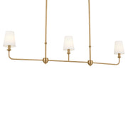 Kichler 52519BNB Three Light Linear Chandelier, Brushed Natural Brass (3)