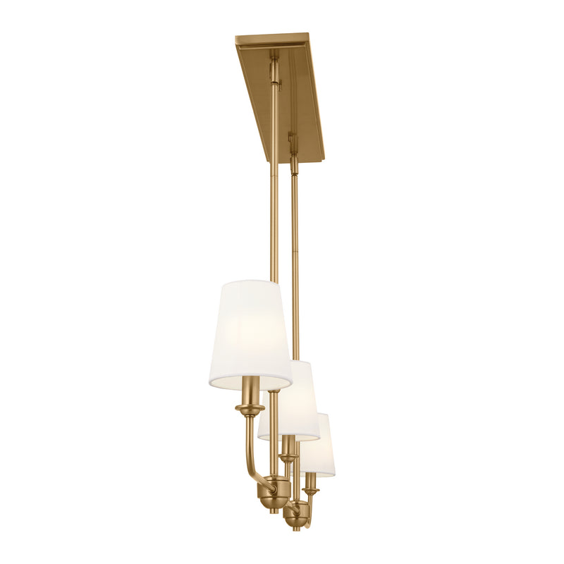 Kichler 52519BNB Three Light Linear Chandelier, Brushed Natural Brass (4)