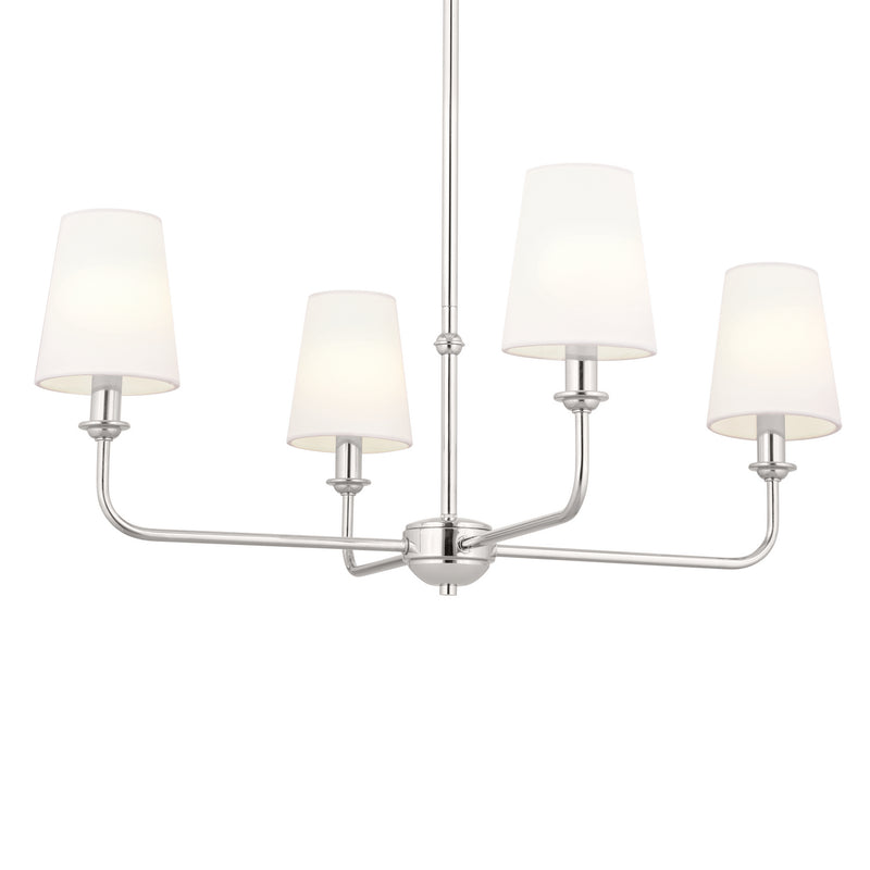 Kichler 52520PN Four Light Chandelier, Polished Nickel (2)
