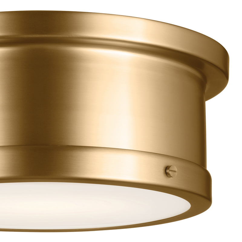 Kichler 52540BNB Two Light Flush Mount, Brushed Natural Brass (2)