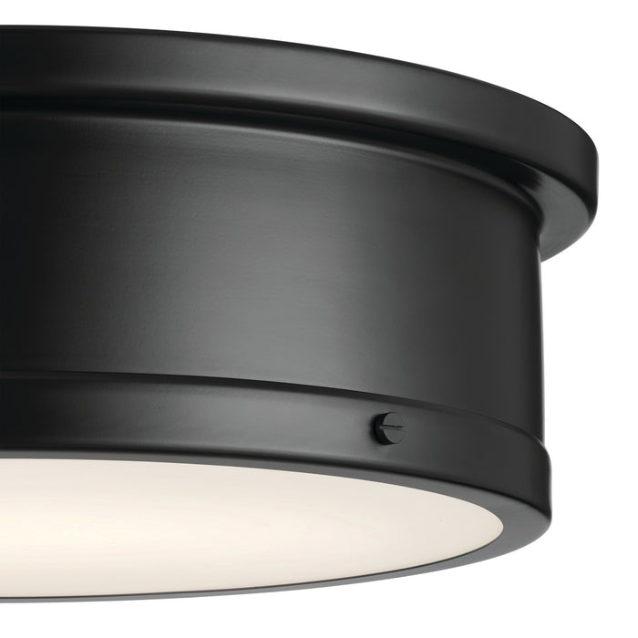 Kichler 52541BK Serca Three Light Flush Mount, Black Alternate Image.jpg