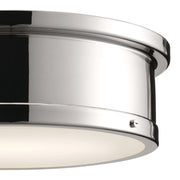 Kichler 52541PN Three Light Flush Mount, Polished Nickel (2)